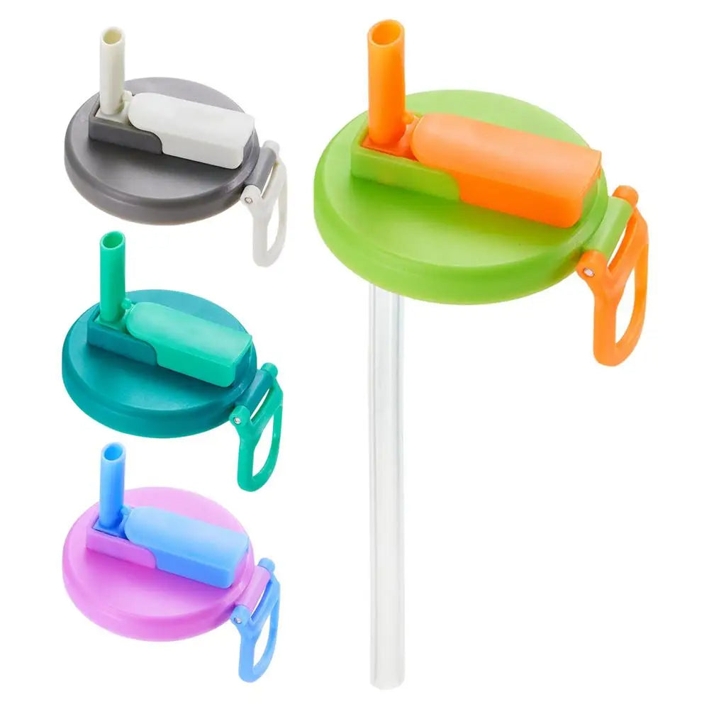 Soda Can Lids with Silicone Straws - Reusable, Spill-Proof & BPA-Free | Food-Grade Can Covers for Picnic, Beach, & Camping