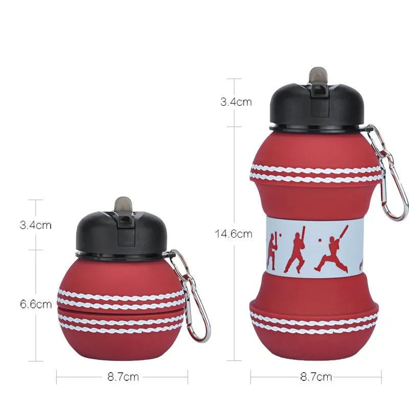 Foldable Sports Ball Water Bottle | Collapsible Silicone Hydration Bottle