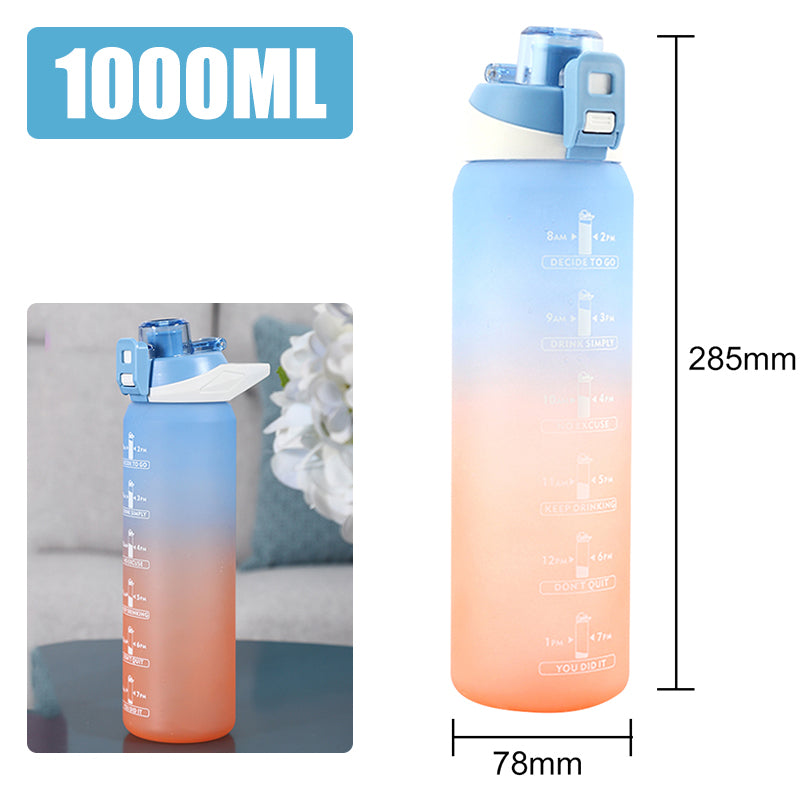 Motivational Water Bottle with Silicone Straw | 32oz, BPA-Free, Reusable & Leak-Proof