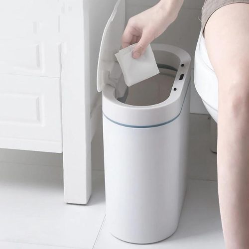 Smart Trash Can with Lid | Touchless Garbage Bin with Infrared Sensor | Hands-Free Waste Bin for Kitchen, Bathroom & Office