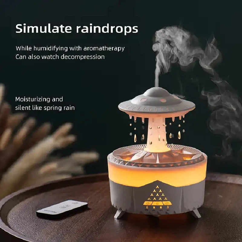 Rain Drop™ 350ml Air Humidifier & Essential Oil Diffuser | LED Mood Light + Remote Control