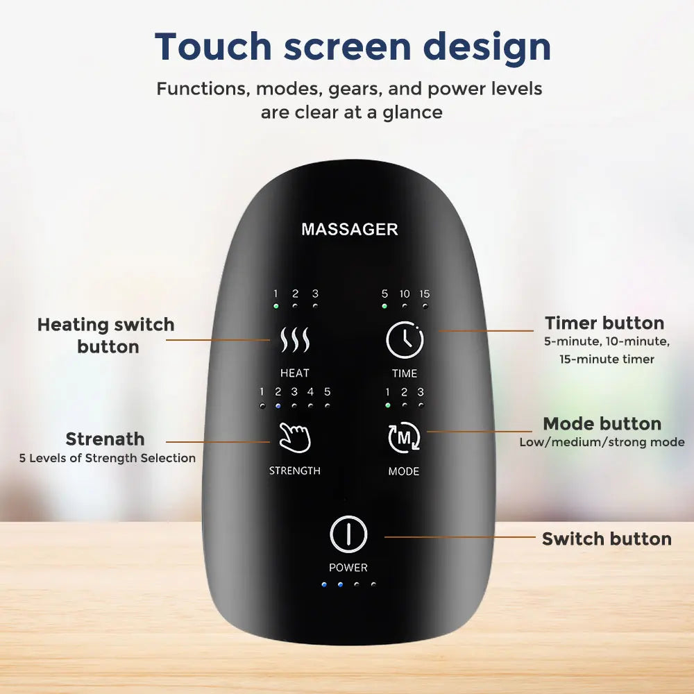 Wireless Electric Hand Massager | Cordless Heat & Compression Therapy for Pain Relief & Stress