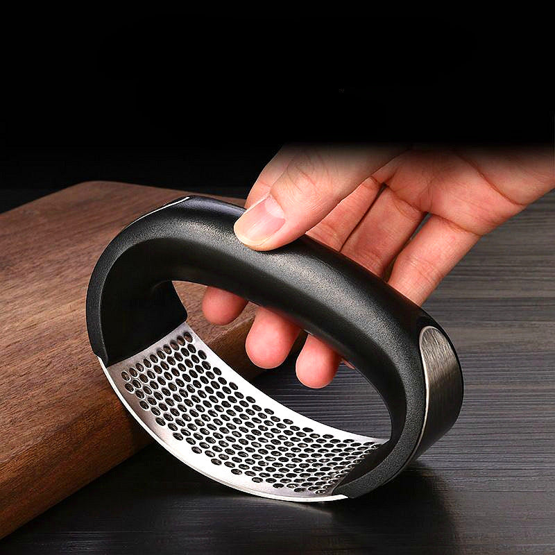 Premium Stainless Steel Garlic Press Crusher | Manual Mincer for Garlic, Fruits & Vegetables