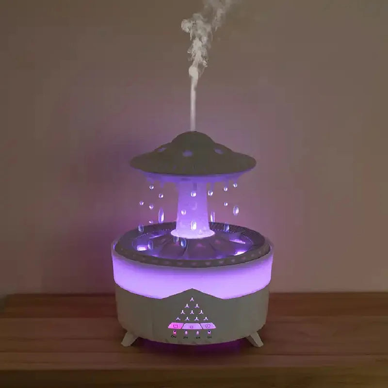 Rain Drop™ 350ml Air Humidifier & Essential Oil Diffuser | LED Mood Light + Remote Control