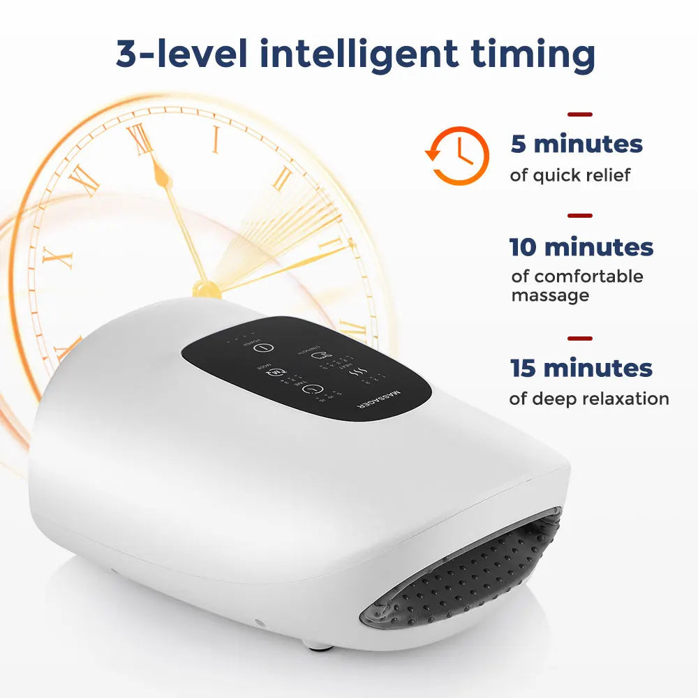 Wireless Electric Hand Massager | Cordless Heat & Compression Therapy for Pain Relief & Stress