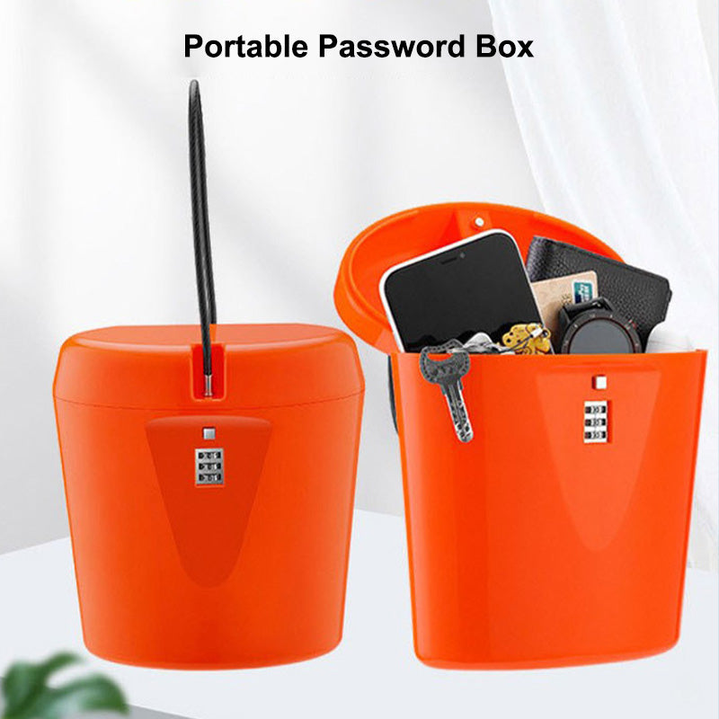 2L Portable Travel Safe Box with 3-Digit Combination Lock | Anti-Theft Security Safe for Travel, Beach, Home, Office