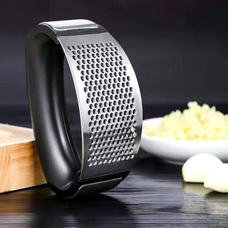 Premium Stainless Steel Garlic Press Crusher | Manual Mincer for Garlic, Fruits & Vegetables