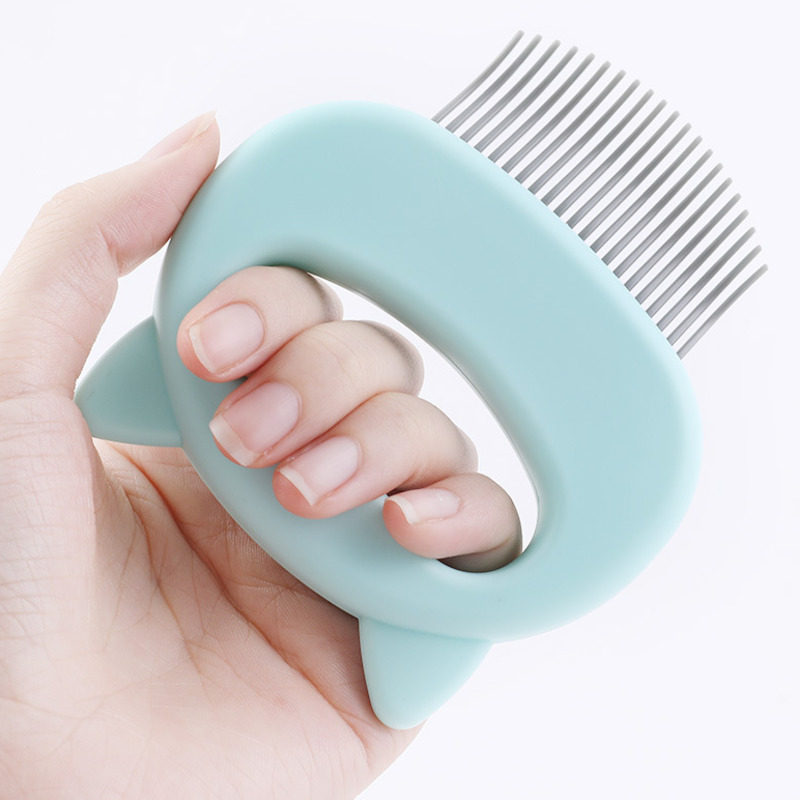 Cat Grooming Comb with Massage Brush – Deshedding Tool for Cats & Kittens | Daily Pet Grooming & Care