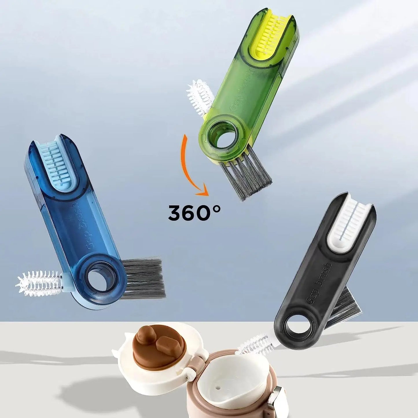 3-in-1 Rotatable Cleaning Brush | Multi-Surface Scrubber with Extendable Handle