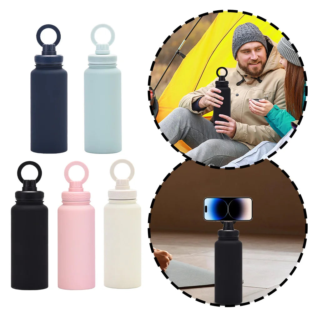 Insulated Water Bottle with Phone Mount - 1L Stainless Steel | MagSafe-Compatible