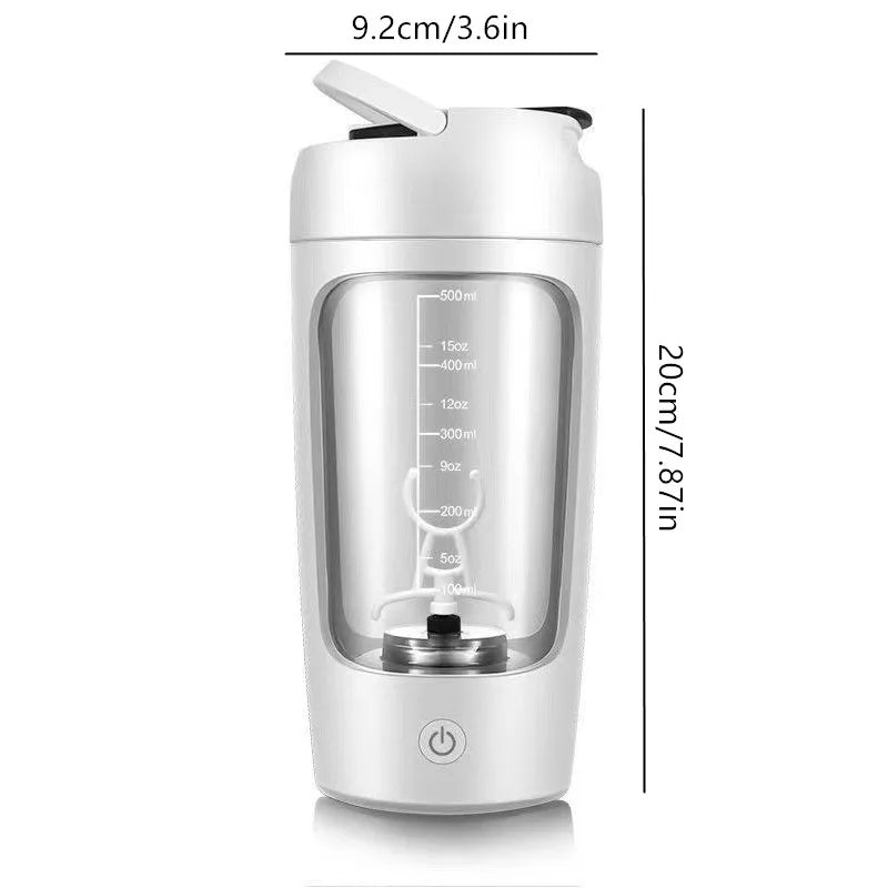 Electric Protein Shaker Bottle – 650ml Rechargeable Blender Cup