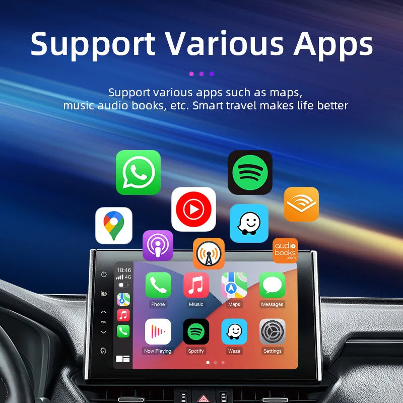 Wireless CarPlay Adapter for iPhone | Plug & Play Wireless CarPlay Dongle for All Cars