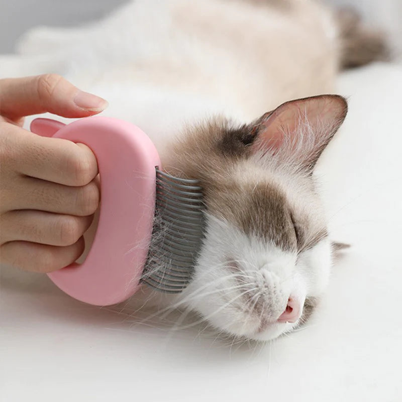 Cat Grooming Comb with Massage Brush – Deshedding Tool for Cats & Kittens | Daily Pet Grooming & Care