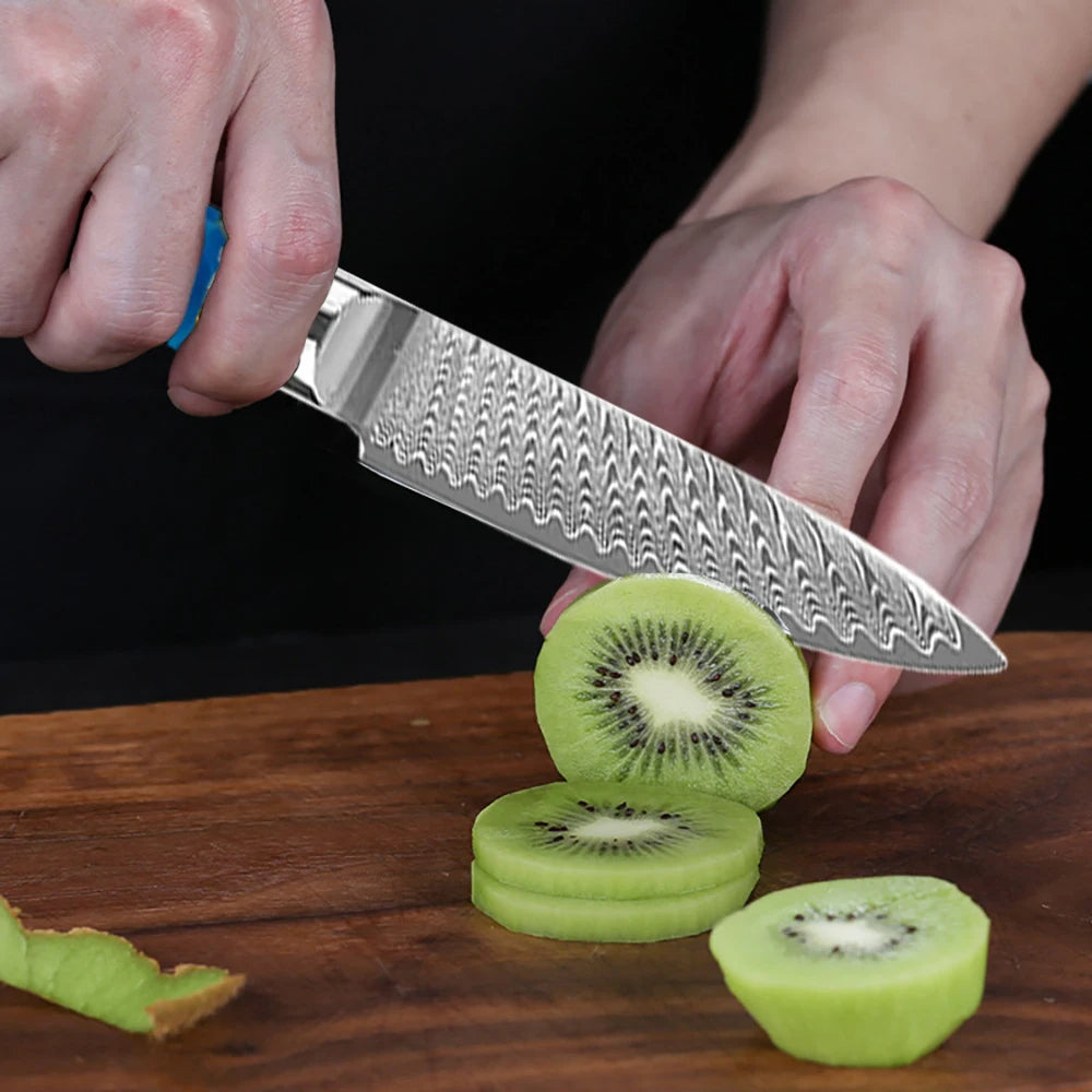 3.5-Inch Damascus Paring Knife | VG10 Steel | Precision Fruit & Vegetable Knife