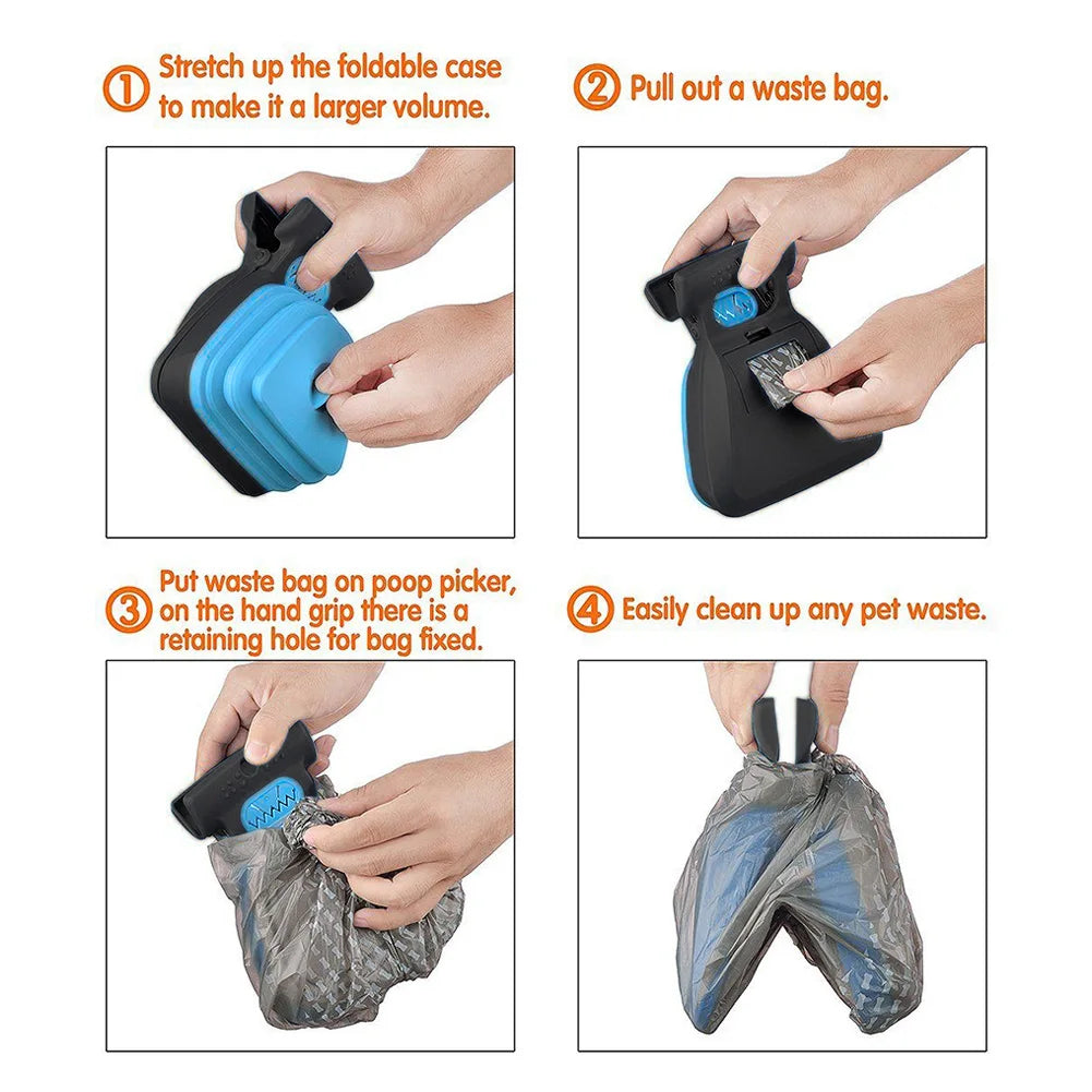 Hands-Free Collapsible Dog Poop Scooper | Portable, Mess-Free Pet Waste Picker