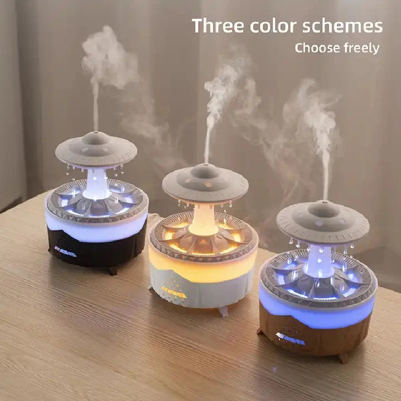 Rain Drop™ 350ml Air Humidifier & Essential Oil Diffuser | LED Mood Light + Remote Control