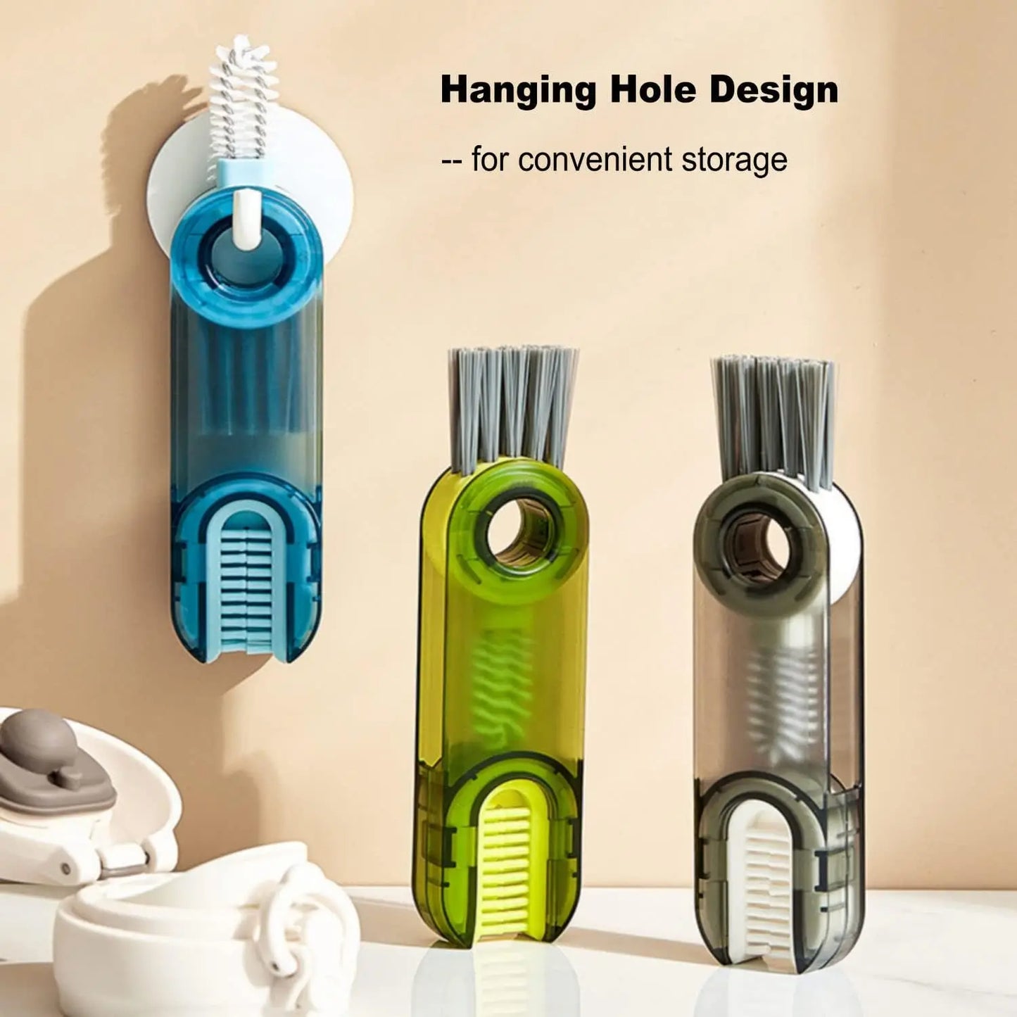 3-in-1 Rotatable Cleaning Brush | Multi-Surface Scrubber with Extendable Handle