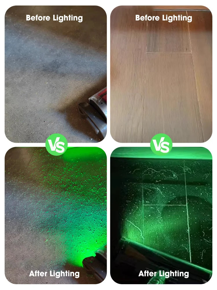 Green Light Laser Dust Detector | Universal Vacuum Attachment