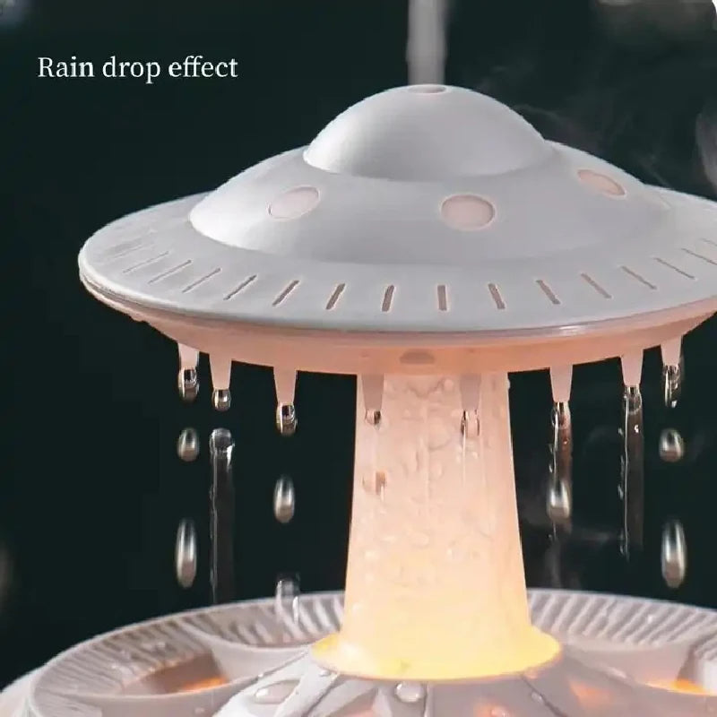 Rain Drop™ 350ml Air Humidifier & Essential Oil Diffuser | LED Mood Light + Remote Control