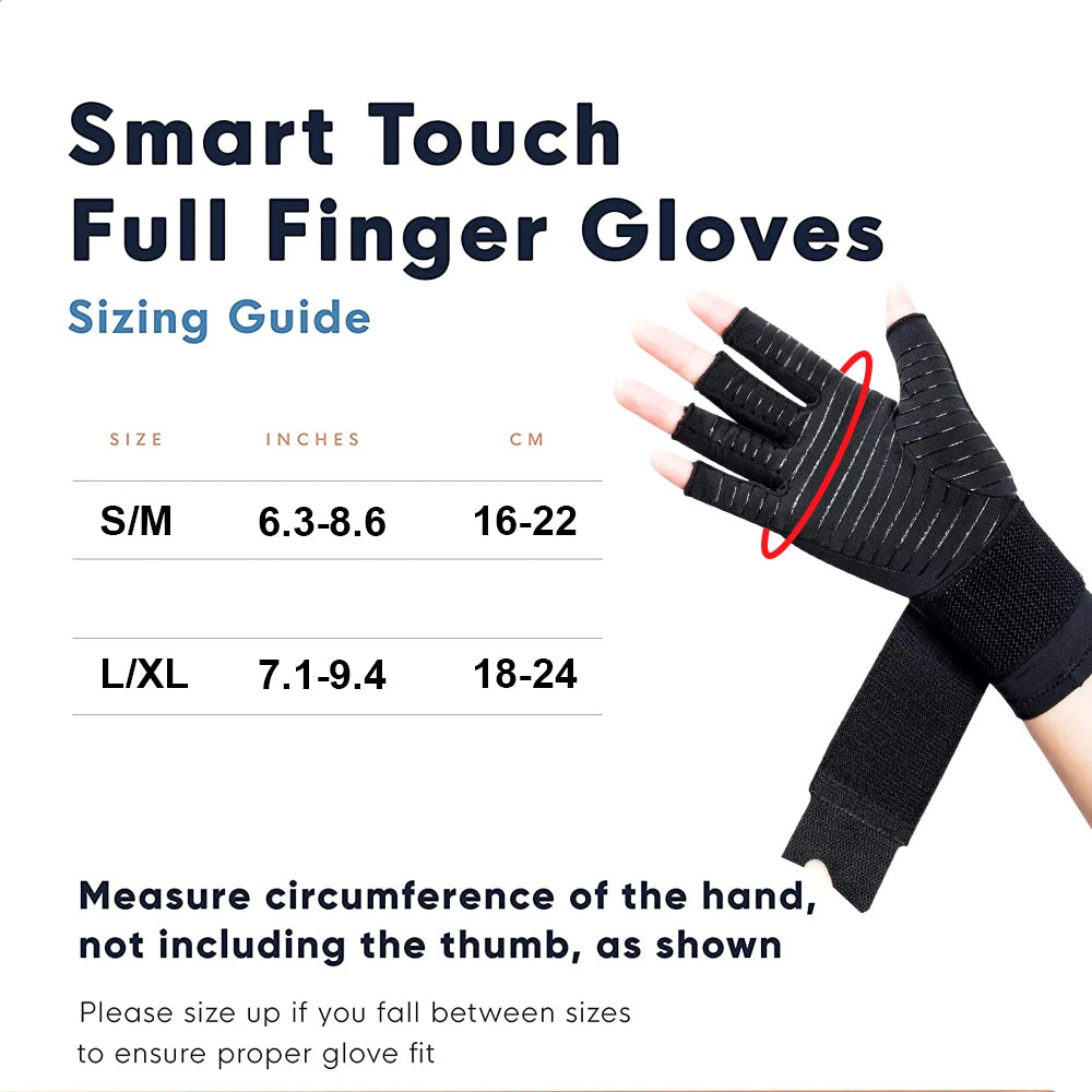 Copper Compression Arthritis Gloves | Fingerless Pain Relief Gloves for Arthritis