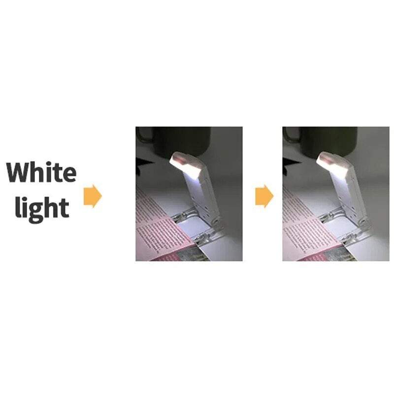Mini LED Reading Clip Light | USB Rechargeable, Portable Book Light with Adjustable Brightness & Flexible Design