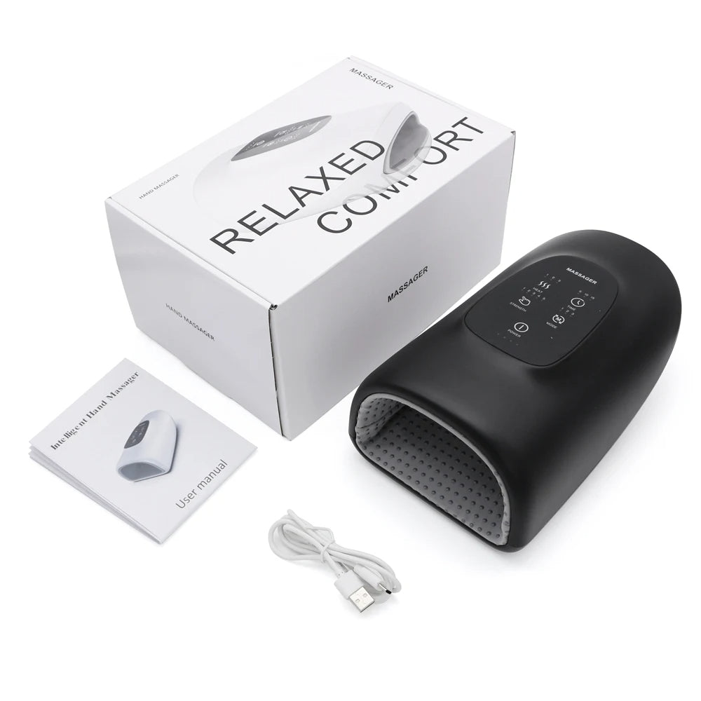Wireless Electric Hand Massager | Cordless Heat & Compression Therapy for Pain Relief & Stress