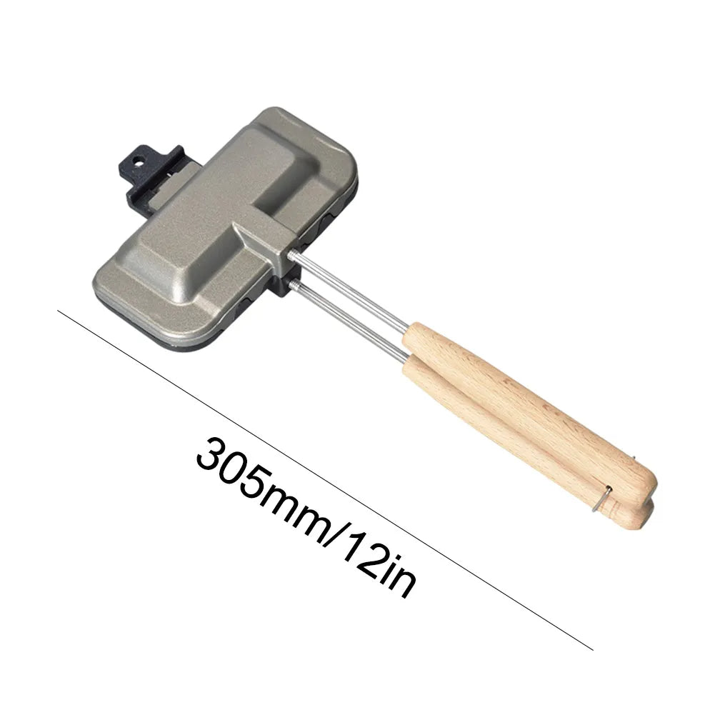 Double-Sided Non-Stick Sandwich & Breakfast Pan | Flip-Free, Foldable Grill Frying Pan