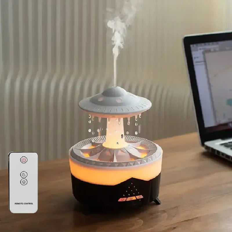 Rain Drop™ 350ml Air Humidifier & Essential Oil Diffuser | LED Mood Light + Remote Control