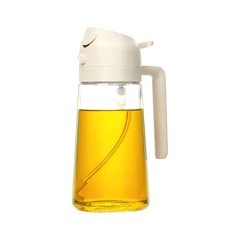 2-in-1 Oil Spray Bottle for Cooking | Oil Dispenser with Spray & Pour Function