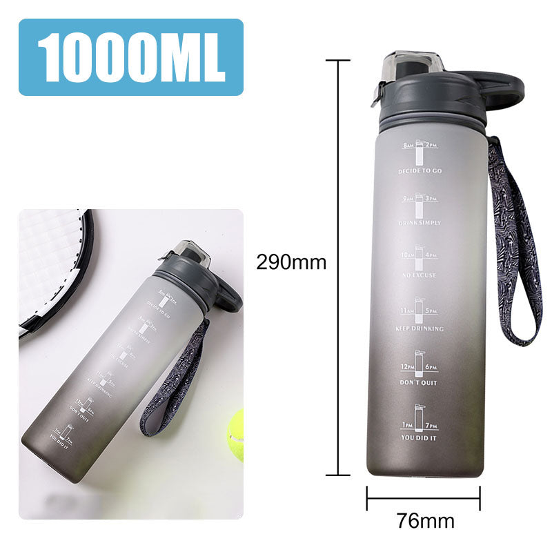 Motivational Water Bottle with Silicone Straw | 32oz, BPA-Free, Reusable & Leak-Proof