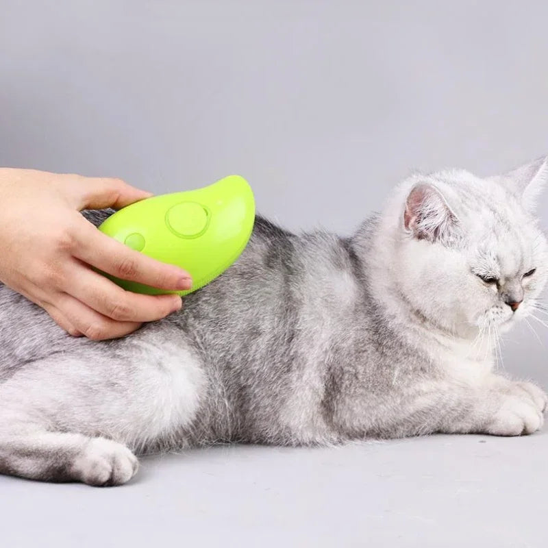 Steamy Brush for Cats | 3-in-1 Grooming Tool for Your Furry Friend!