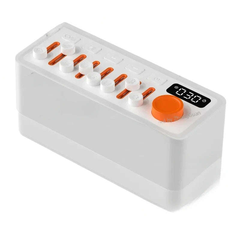Ambient Sound Machine with Bluetooth Speaker, Night Light & Breathing Therapy!