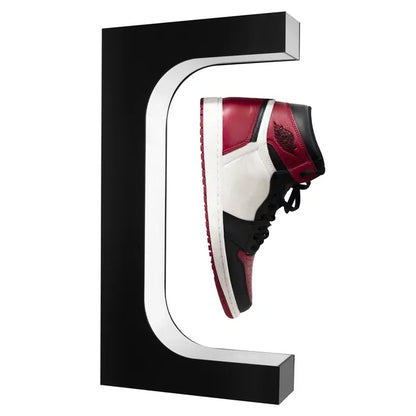 Magnetic Floating Sneaker Display Stand with LED Lights | Rotating Shoe Showcase