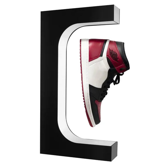 Magnetic Floating Sneaker Display Stand with LED Lights | Rotating Shoe Showcase