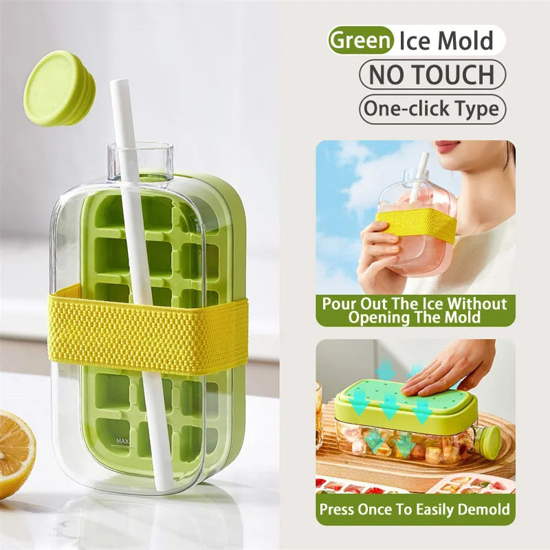 Ice Cube Tray with Lid | Effortless, Mess-Free Ice Making!