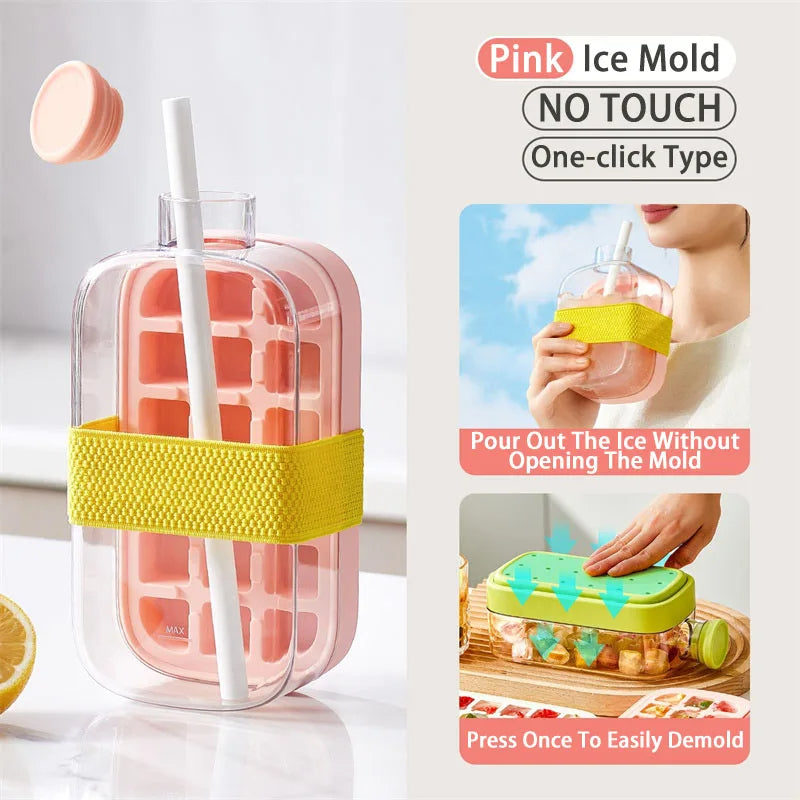 Ice Cube Tray with Lid | Effortless, Mess-Free Ice Making!