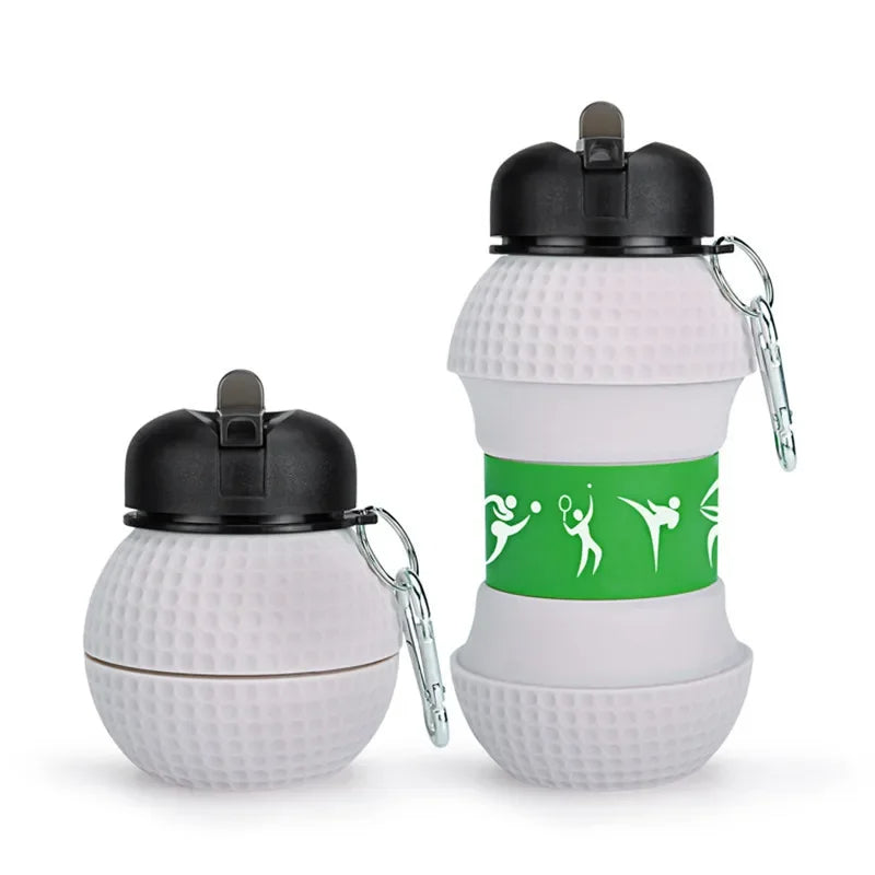 Foldable Sports Ball Water Bottle | Collapsible Silicone Hydration Bottle