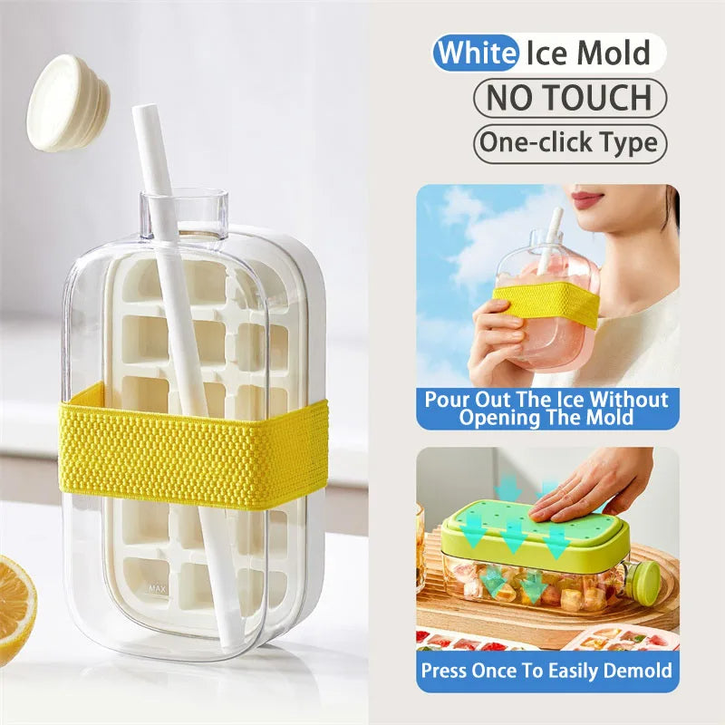 Ice Cube Tray with Lid | Effortless, Mess-Free Ice Making!