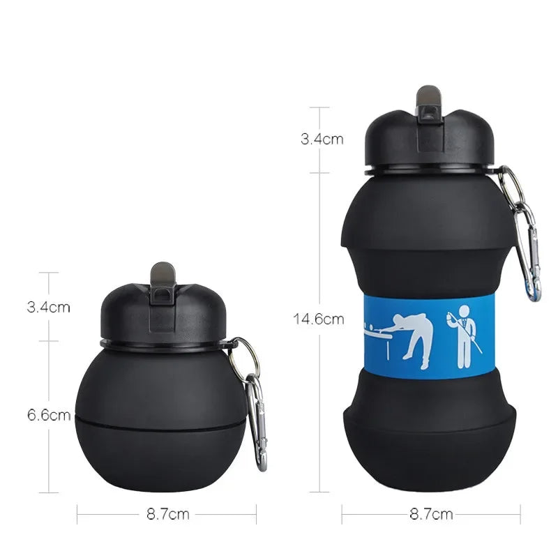 Foldable Sports Ball Water Bottle | Collapsible Silicone Hydration Bottle
