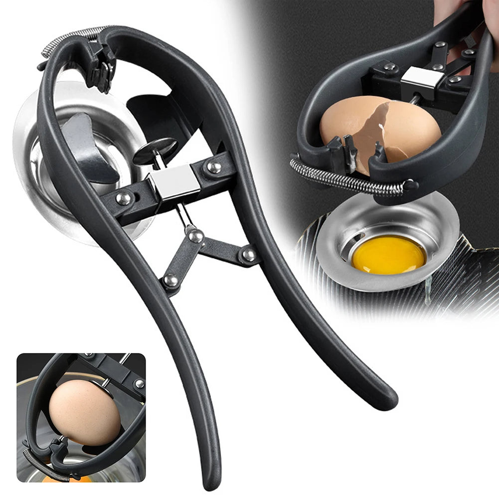 Stainless Steel Egg Cracker & Separator | Mess-Free Eggshell Cutter