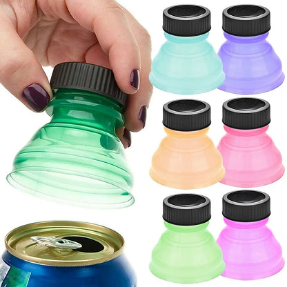 Reusable Can Lids | 6-Pack Air-Tight Soda & Beer Can Covers