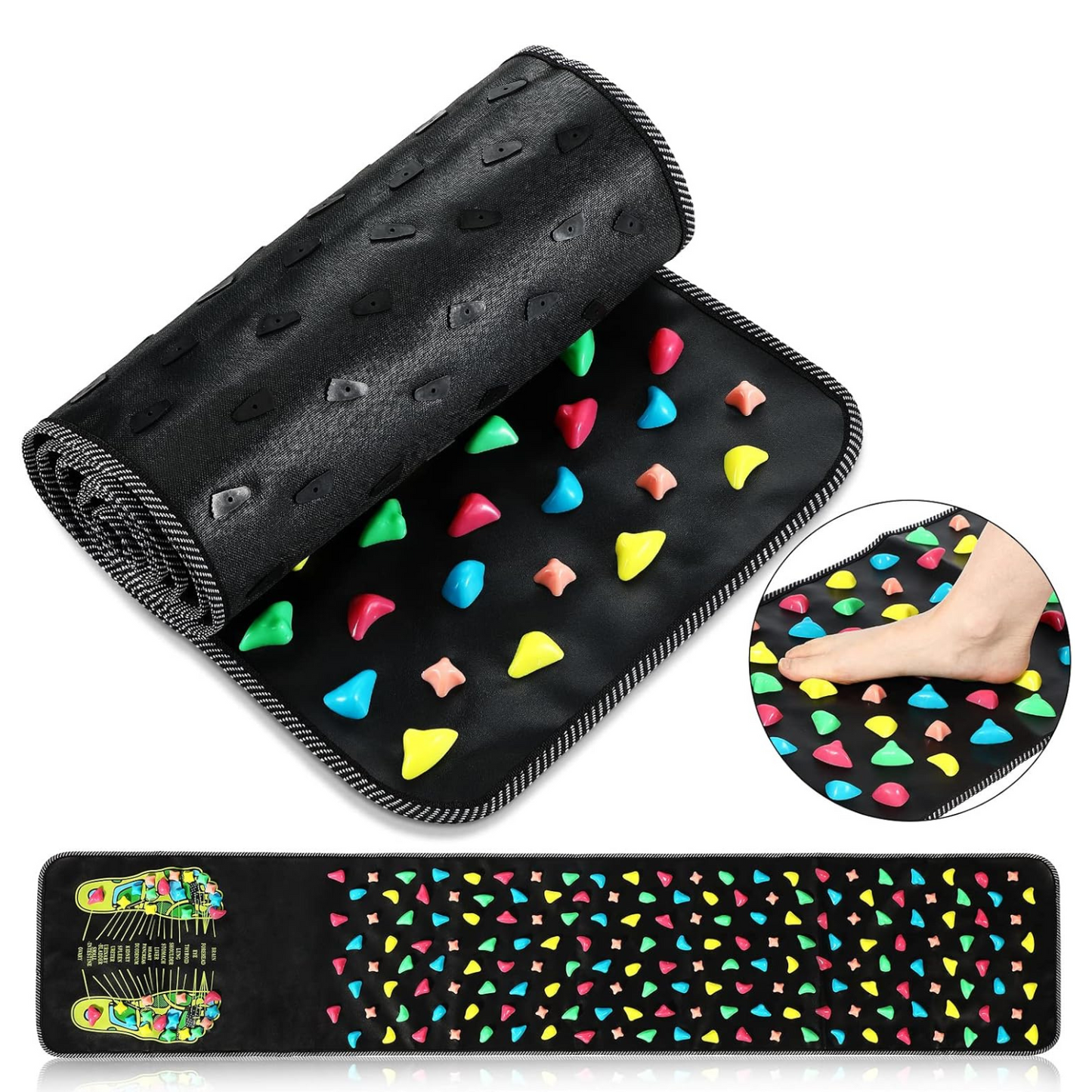 Reflexology Acupressure Foot Massage Mat | Boost Circulation, Relieve Pain & Relax Naturally