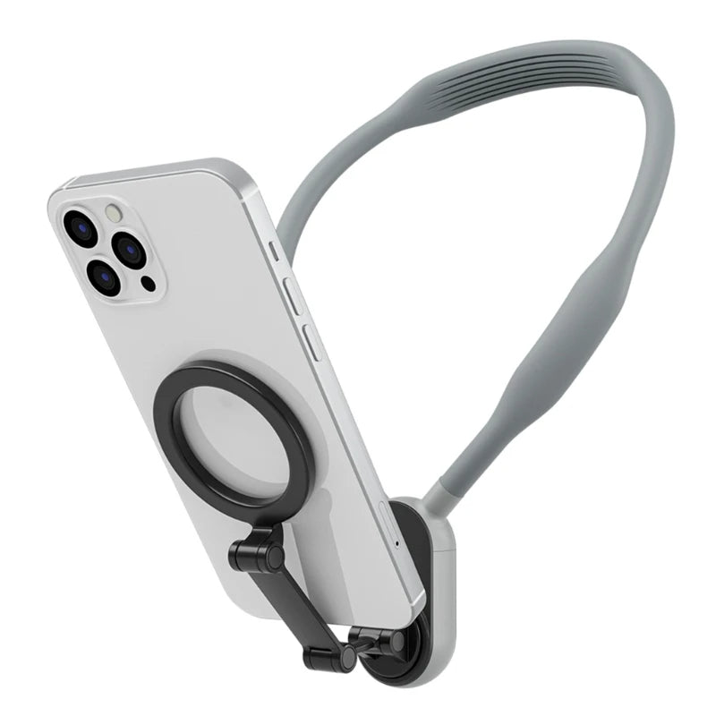 Magnetic Neck Phone Mount Holder | Hands-Free Action Camera & Smartphone Bracket