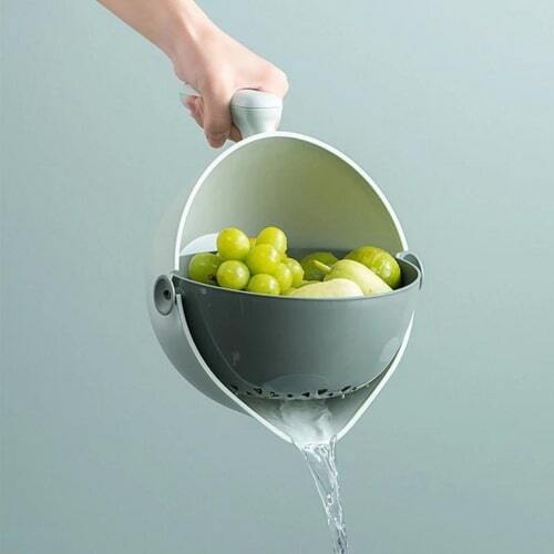 BPA-Free Colander & Strainer Set | Heat-Resistant Double Layered Vegetable, Pasta & Fruit Strainer