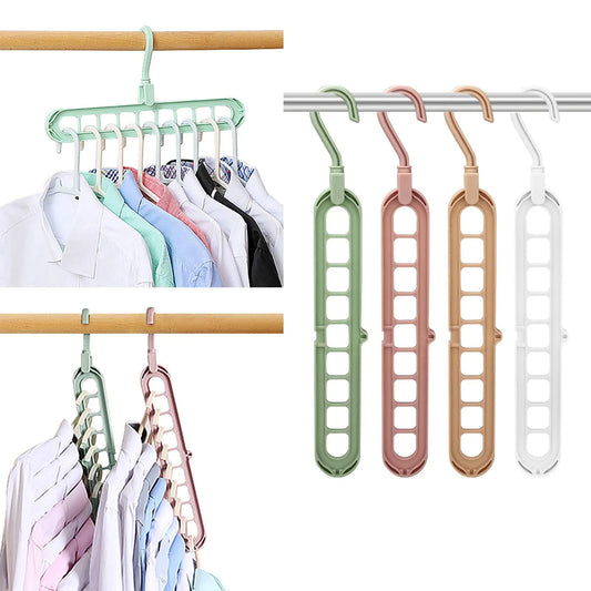 9-in-1 Smart Hanger | Space-Saving Closet Organizer with 360° Rotating Hook