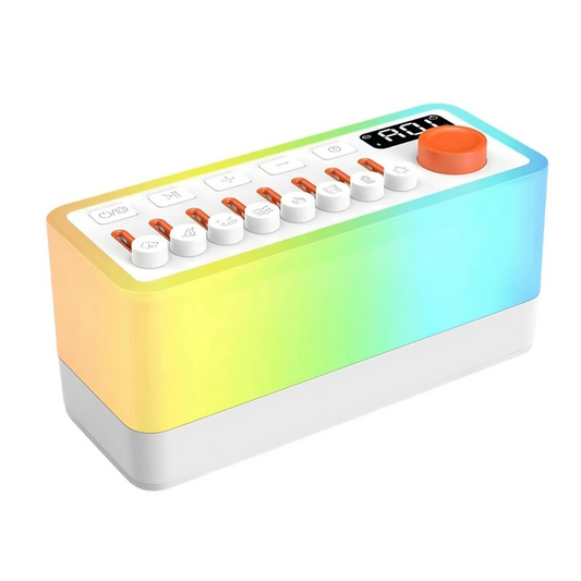 Ambient Sound Machine with Bluetooth Speaker, Night Light & Breathing Therapy!