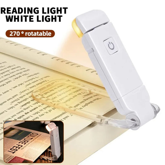 Mini LED Reading Clip Light | USB Rechargeable, Portable Book Light with Adjustable Brightness & Flexible Design