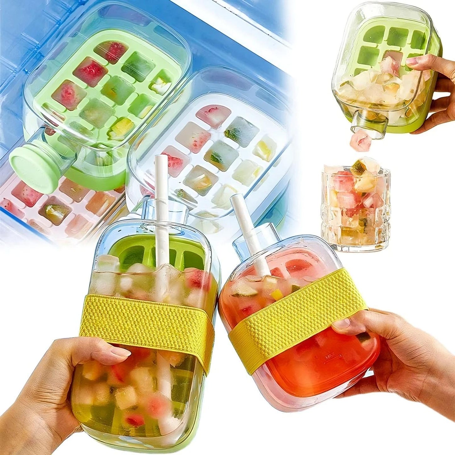 Ice Cube Tray with Lid | Effortless, Mess-Free Ice Making!
