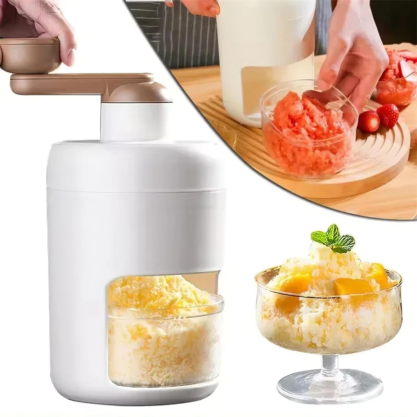 Ice Crusher Slushie Maker | Manual Shaved Ice Machine