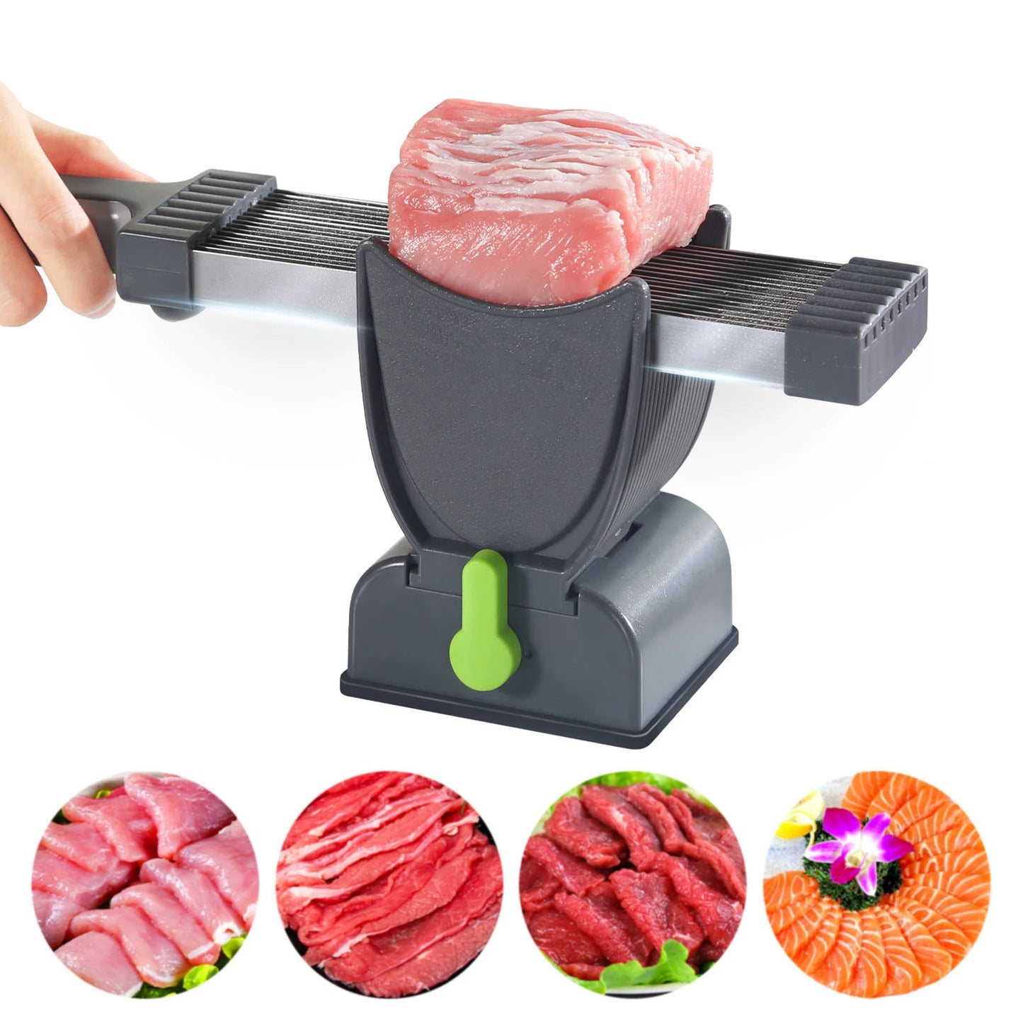 Meat Slicer Cleaver Kitchen Knife Set – 17 Stainless Steel Blades | Ideal for Pork, Beef, Chicken & Salmon Slicing